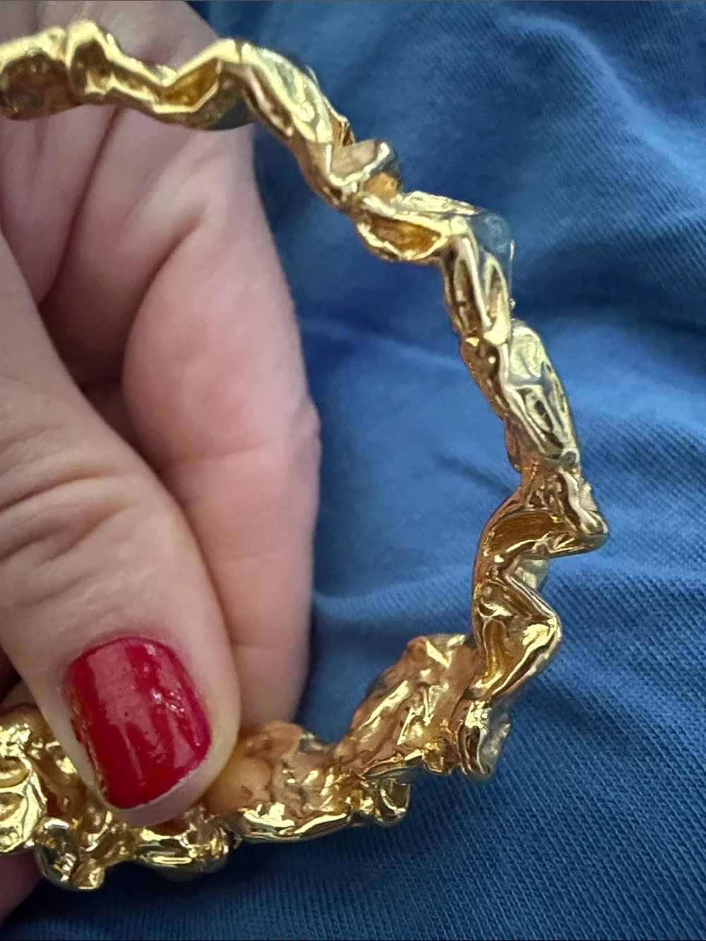 Amber Sceats Emery Cuff Bracelet. 24k gold plated brass. Thick. Adjustable NWOT
